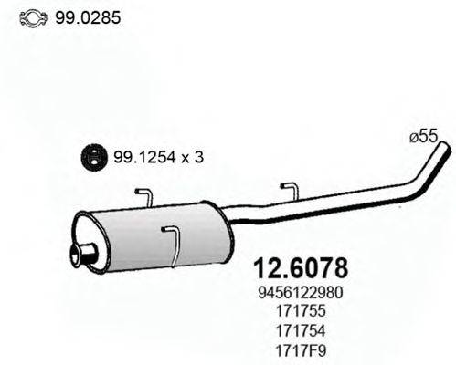 FIAT 1717F9 Середній глушник вихлопних газів
