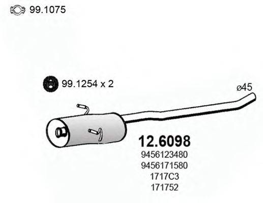 FIAT 171753 Середній глушник вихлопних газів