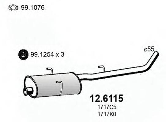 FIAT 1717K0 Середній глушник вихлопних газів
