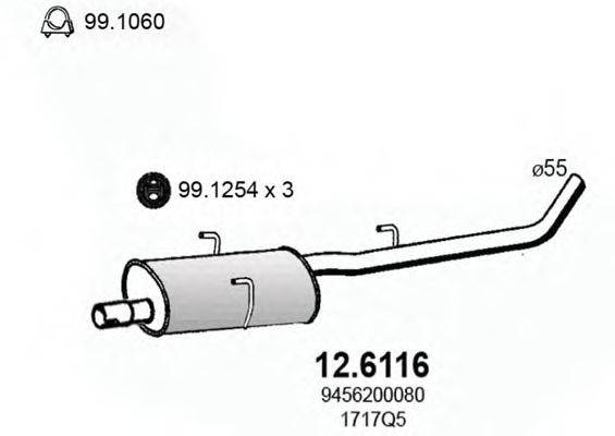 FIAT 1717Q5 Середній глушник вихлопних газів