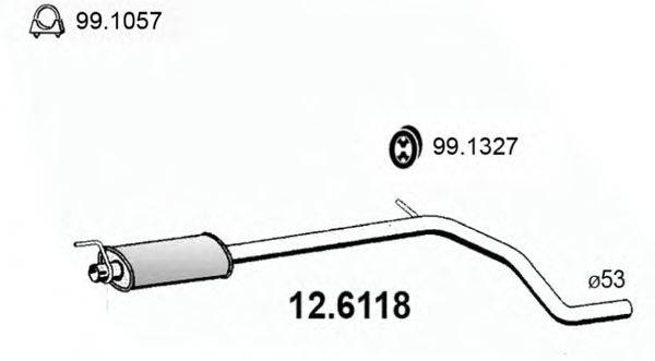 ASSO 126118 Середній глушник вихлопних газів