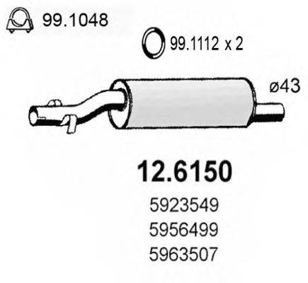 FIAT ZF07654356 Середній глушник вихлопних газів