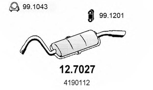 FIAT 4190112 Глушник вихлопних газів кінцевий