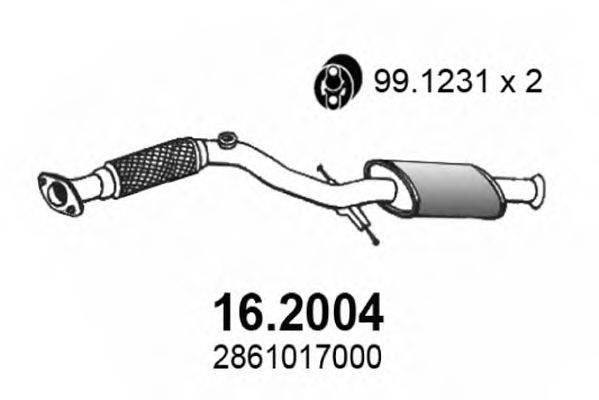 ASSO 162004 Передглушувач вихлопних газів