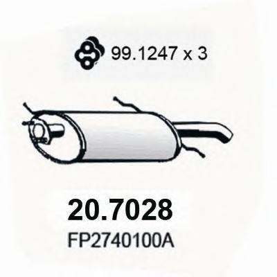 MAZDA FS9040100 Глушник вихлопних газів кінцевий
