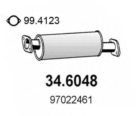 ASSO 346048 Середній глушник вихлопних газів