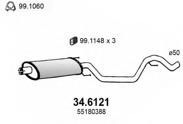 FIAT 5852320 Середній глушник вихлопних газів