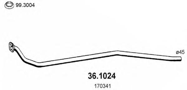 ASSO 361024 Труба вихлопного газу