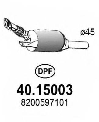 ASSO 4015003 Саджовий/частковий фільтр, система вихлопу ОГ