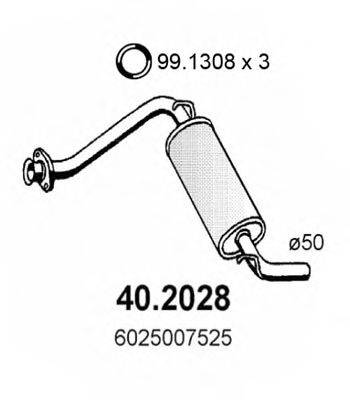ASSO 402028 Передглушувач вихлопних газів