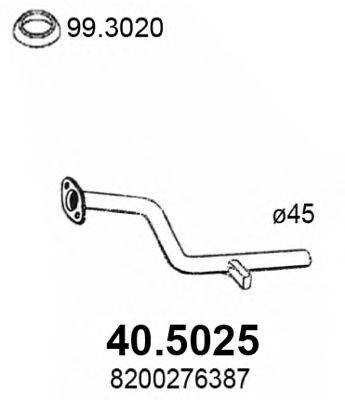 ASSO 405025 Труба вихлопного газу