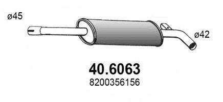 ASSO 406063 Середній глушник вихлопних газів