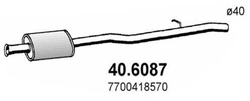 ASSO 406087 Середній глушник вихлопних газів