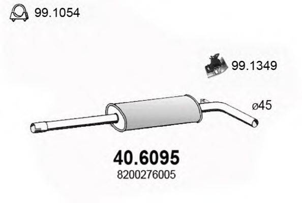 ASSO 406095 Середній глушник вихлопних газів