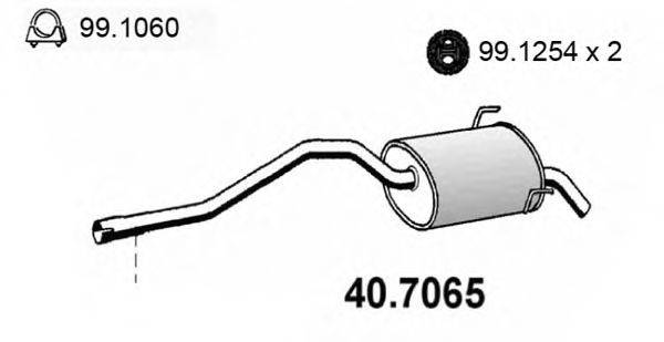 ASSO 407065 Глушник вихлопних газів кінцевий