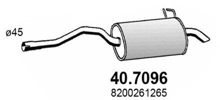 ASSO 407096 Глушник вихлопних газів кінцевий