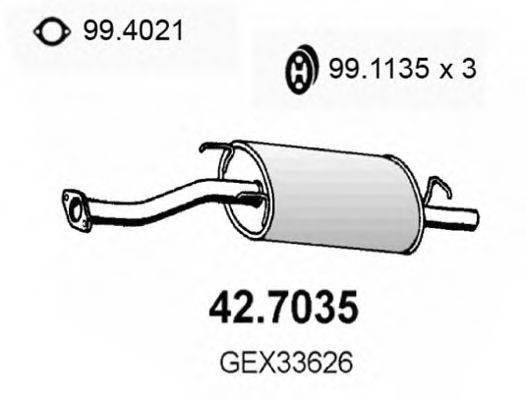 ASSO 427035 Глушник вихлопних газів кінцевий