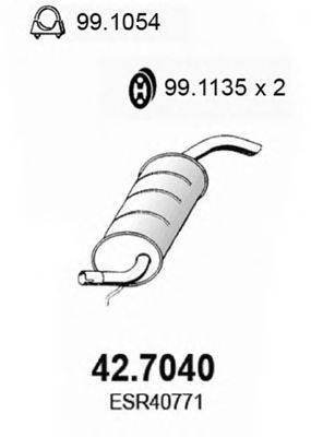 ASSO 427040 Глушник вихлопних газів кінцевий