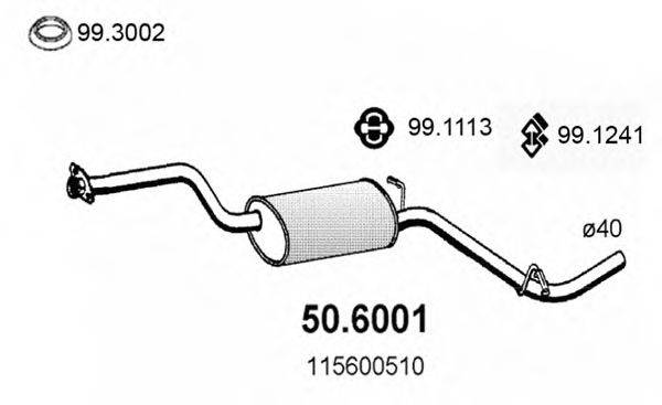 ASSO 506001 Середній глушник вихлопних газів