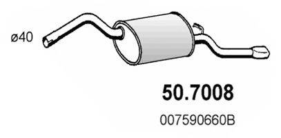 ASSO 507008 Глушник вихлопних газів кінцевий