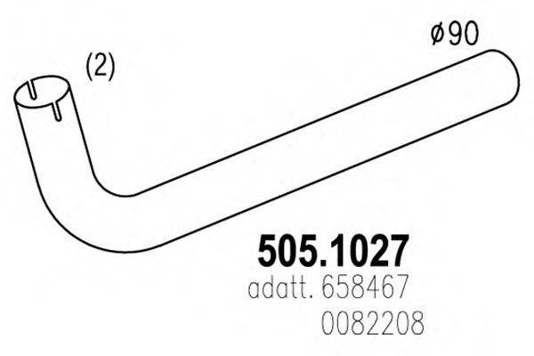 DAF 82208 Труба вихлопного газу