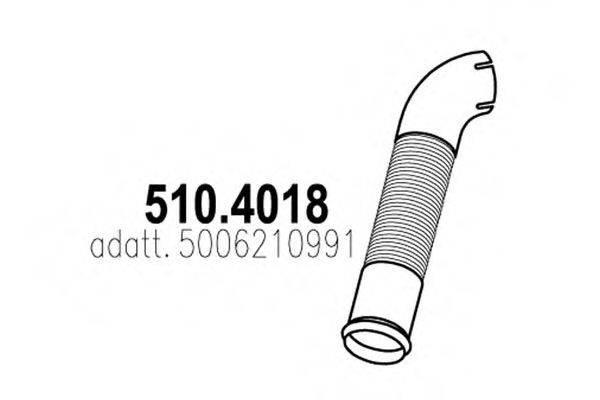 ASSO 5104018 Гофрована труба, вихлопна система