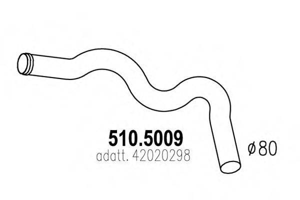 ASSO 5105009 Труба вихлопного газу