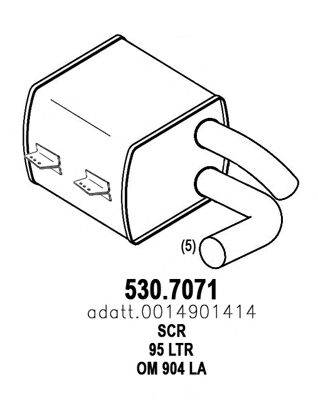 ASSO 5307071 Саджовий/частковий фільтр, система вихлопу ОГ