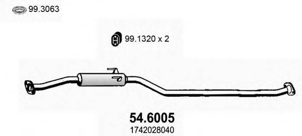 ASSO 546005 Середній глушник вихлопних газів