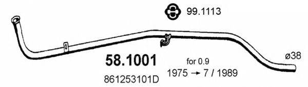 ASSO 581001 Труба вихлопного газу