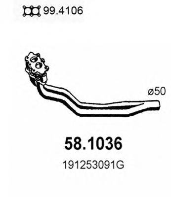 ASSO 581036 Труба вихлопного газу