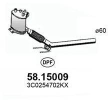 ASSO 5815009 Саджовий/частковий фільтр, система вихлопу ОГ