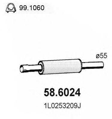 ASSO 586024 Середній глушник вихлопних газів