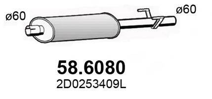 ASSO 586080 Середній глушник вихлопних газів