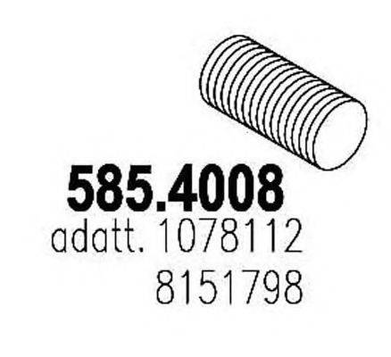 ASSO 5854008 Гофрована труба, вихлопна система