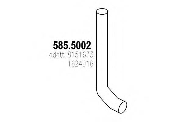 ASSO 5855002 Труба вихлопного газу