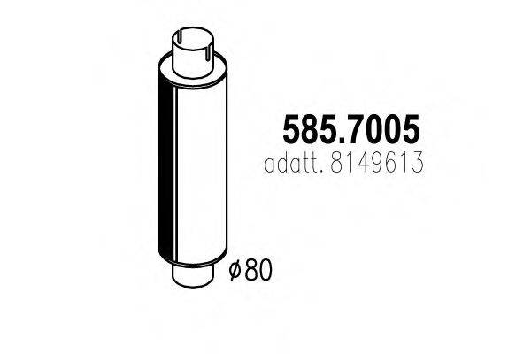 ASSO 5857005 Середній/кінцевий глушник ОГ