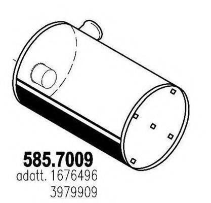 ASSO 5857009 Середній/кінцевий глушник ОГ