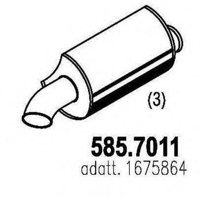 ASSO 5857011 Середній/кінцевий глушник ОГ
