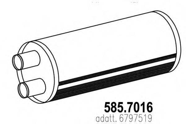 Середній/кінцевий глушник ОГ ASSO 585.7016
