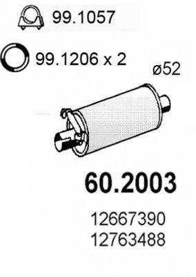 ASSO 602003 Передглушувач вихлопних газів