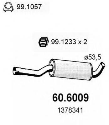 ASSO 606009 Середній глушник вихлопних газів