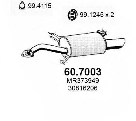 VOLVO MR373949 Глушник вихлопних газів кінцевий