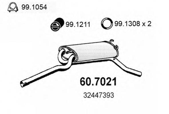 ASSO 607021 Глушник вихлопних газів кінцевий