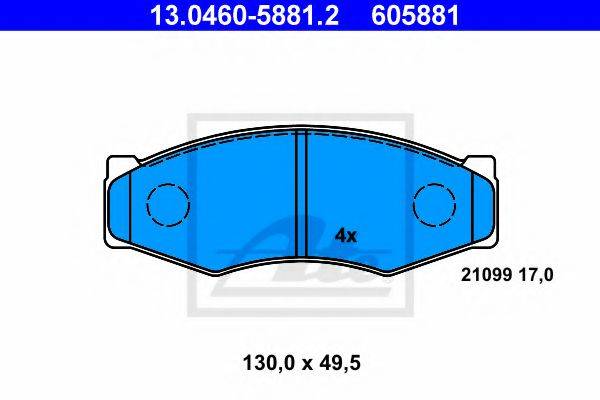 BOSCH F026000157 Комплект гальмівних колодок, дискове гальмо