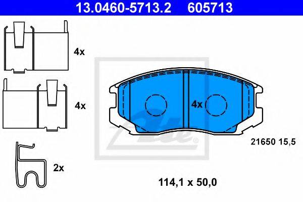 BOSCH F026000108 Комплект гальмівних колодок, дискове гальмо