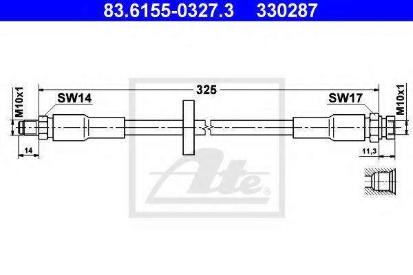 BENDIX 171201B Гальмівний шланг