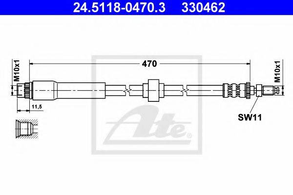 FTE 470438E1 Гальмівний шланг