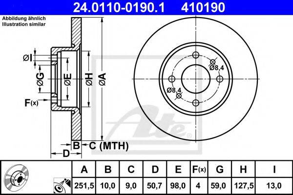 FIAT 16420.26100.01/00 гальмівний диск