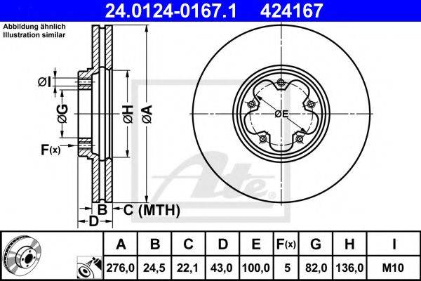 FORD 1C1J-1125-AB гальмівний диск